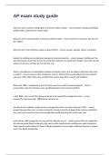 AP exam study guide questions and answers fully solved&period;