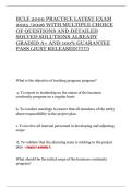 BCLE 2000 PRACTICE LATEST EXAM 2025 &sol;2026 WITH MULTIPLE CHOICE OF QUESTIONS AND DETAILED SOLVED SOLUTIONS ALREADY GRADED A&plus; AND 100&percnt; GUARANTEE PASS &lpar;JUST RELEASED&excl;&excl;&excl;&excl;&excl;&excl;&rpar;