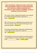 BASIC APPRAISAL PRINCIPLES FINAL EXAM TEST  2025&sol; 2026 NEWEST COMPLETE EXAM QUESTIONS  WITH DETAILED VERIFIED ANSWERS WITH  RATIONALES &lpar;100&percnt; CORRECT ANSWERS&rpar; &sol;ALREADY  GRADED A&plus;&vert;&vert;LATEST EXAM&excl;&excl; 