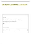 MDU EXAM 1 QUESTIONS & ANSWERS&excl;&excl;