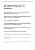 AST Surgical Technologist CST Practice Exam 2 Questions and Answers