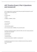 AST Practice Exam 2 Part 4 Questions and Answers