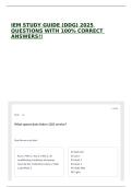 IEM STUDY GUIDE &lpar;DDG&rpar; 2025 QUESTIONS WITH 100&percnt; CORRECT ANSWERS&excl;&excl;