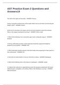AST Practice Exam 2 Questions and Answers