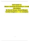 Test Bank For Modern Advanced Accounting In Canada 10th Edition  by Chima Mbagwu Darrell Herauf