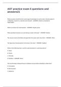 AST practice exam 5 questions and answers