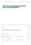 MDU FINAL EXAM QUESTIONS WITH 100&percnt; SOLVED ANSWERS&excl;&excl;