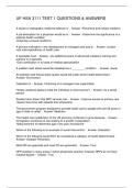 UF HSA 3111 TEST 1 QUESTIONS & ANSWERS