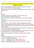 FLORIDA LP MASTER QUALIFIER ACTUAL EXAM QUESTIONS WITH CORRECT ANSWERS 2025&sol;2026