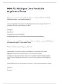 MDARD Michigan Core Pesticide Applicator Exam Version 1 Questions And Verified Answers Graded A&plus;&period;