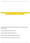 CERTIFIED DIALYSIS NURSE &lpar;CDN&rpar; CERTIFICATION EXAM QUESTIONS AND ANSWERS GRADED A&plus; LATEST UPDATE&period;