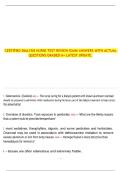 CERTIFIED DIALYSIS NURSE TEST REVIEW EXAM ANSWERS WITH ACTUAL QUESTIONS GRADED A&plus; 100&percnt; VERIFIED&period;