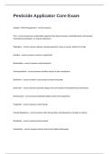 Pesticide Applicator Core Exam Examples Questions And Answers Solved&period;