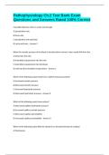 Pathophysiology Ch&period;2 Test Bank Exam Questions and Answers Rated 100&percnt; Correct