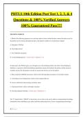 PHTLS 10th Edition Post Test 1&comma; 2&comma; 3&comma; & 4 QUESTIONS AND CORRECT VERIFIED ANSWERS WITH RATIONALES &vert;LATEST UPDATED VERSION 2025&sol;2026 GUARANTEED PASS