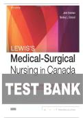 TEST BANK FOR Lewis's Medical-Surgical Nursing in Canada&comma; 5th Edition by Jane Tyerman&comma; Shelley Cobbett&comma; Mariann M&period; Harding ISBN&colon; 9780323791564 COMPLETE GUIDE WITH RATIONALES 100&percnt; VERIFIED A&plus; GRADE ASSURED&excl;&excl;&excl;&excl;&excl;NEW LATEST UPDATE&excl;&excl;&excl;&excl;&excl;