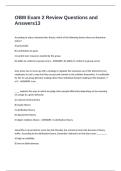 OBM Exam 2 Review Questions and Answers