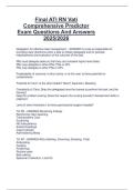 Final ATI RN Vati  Comprehensive Predictor  Exam Questions And Answers  2025&sol;2026