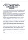 ATI RN Vati Comprehensive  Predictor Exam Test Questions  And Detailed Answers  2025&sol;2026 