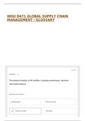 WGU D471 GLOBAL SUPPLY CHAIN MANAGEMENT &sol; GLOSSARY