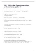 PSY 120 Purdue Exam &num;1 questions well answered graded A&plus;