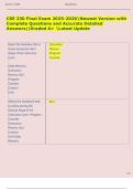 CSE 230 Final Exam 2025-2026Newest Version with  Complete Questions and Accurate Detailed  Answers&vert;&vert;Graded A&plus; Latest Update 