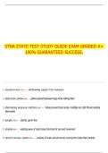 STNA STATE TEST STUDY GUIDE EXAM GRADED A&plus; 100&percnt; GUARANTEED SUCCESS&period;