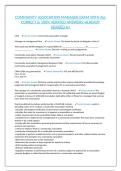 COMMUNITY ASSOCIATION MANAGER EXAM WITH ALL CORRECT & 100&percnt; VERIFIED ANSWERS&vert;ALREADY GRADED A&plus;