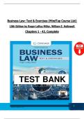 Solution Manual &ndash; Business Law&colon; Text & Exercises&comma; 10th Edition &vert; Roger LeRoy Miller & William E&period; Hollowell &vert; Verified Chapters 1&ndash;43 &vert; Complete 2024&sol;2025 Version
