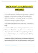 LMSW Practice Exam 2026 Questions and Answers