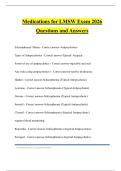 Medications for LMSW Exam 2026 Questions and Answers