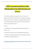 LMSW Assessment and Intervention Planning Quiz Exam 2026 Questions and Answers