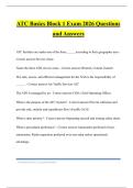 ATC Basics Block 1 Exam 2026 Questions and Answers