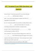ATC Terminal Exam 2026 Questions and Answers