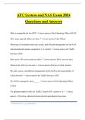 ATC System and NAS Exam 2026 Questions and Answers