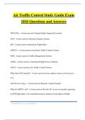 Air Traffic Control Study Guide Exam 2026 Questions and Answers