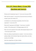 FAA ATC Basics Block 1 Exam 2026 Questions and Answers