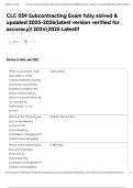 CLC 059 Subcontracting Exam fully solved & updated 2025-2026&lpar;latest version verified for accuracy&rpar;&vert; 20242025 Latest&excl;&excl;