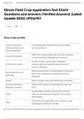 Illinois Field Crop Applicators Test EXAM Questions and Answers &lpar;Verified Answers&rpar; &lpar;Latest Update 2025&rpar; UPDATE&excl;&excl;