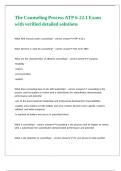 The Counseling Process ATP 6-22&period;1 Exam with verified detailed solutions