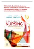TEST BANK&period; Test Bank Public Health Nursing&colon; Population-&period; Centered Health Care in the Community 10th Edition&period; ISBN&colon; 9780323611114 by Jeanette Lancaster&comma; Marcia&period;&comma; &lpar;latest 2024&rpar; all chapters complete pdf download