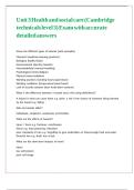 Unit 3 Health and social care &lpar;Cambridge technicals level 3&rpar; Exam with accurate detailed answers 