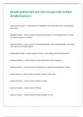 Health and Social Care Unit 3 Exam with verified detailed answers 