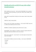 Health and social care RO32 Exam with verified detailed solutions