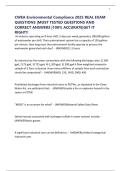 CWEA Environmental Compliance 2025 REAL EXAM QUESTIONS &vert;MOST TESTED QUESTIONS AND CORRECT ANSWERS &vert;100&percnt; ACCURATE&vert;GET IT RIGHT&excl;&excl;