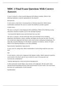MDC 2 Final Exam Questions With Correct Answers