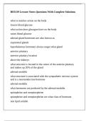 BIO139 Lecture Notes Questions With Complete Solutions
