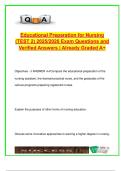 Educational Preparation for Nursing &lpar;TEST 2&rpar; &ndash; 2025&sol;2026 &vert; Licensure&comma; ADN vs BSN&comma; Continuing Education&comma; ANA Policy &vert; Nursing School Exam Guide