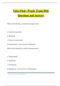 Voice Final - Praxis Exam 2026 Questions and Answers