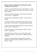 BIO 201 FINAL EXAM REVIEW QUESTIONS WITH COMPLETE SOLUTIONS